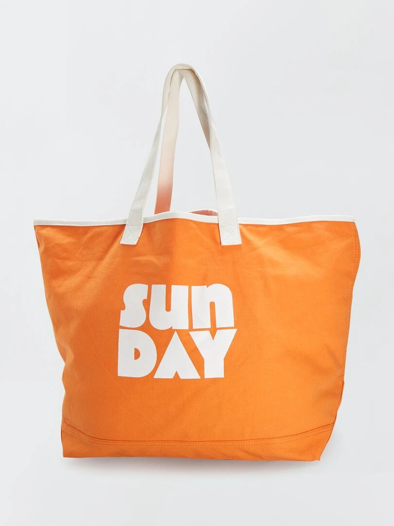 Sac cabas de plage + pochette   Orange