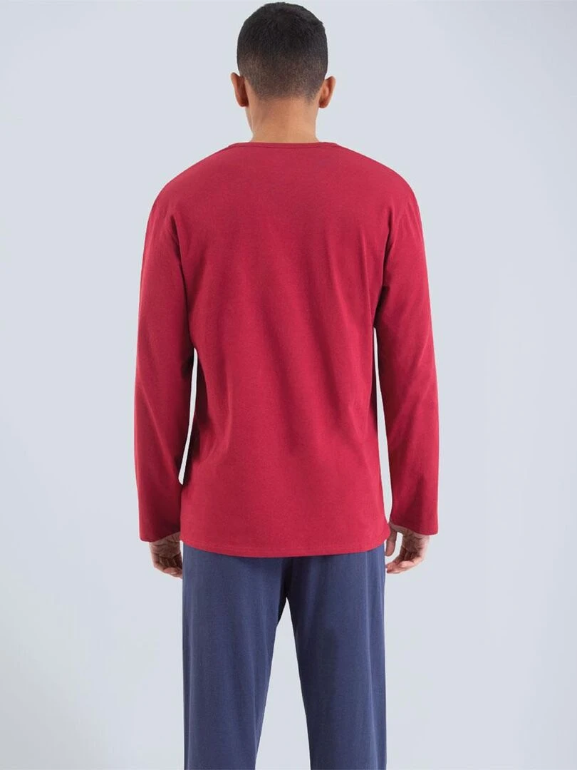 Pyjama long homme Chic   Violet prune