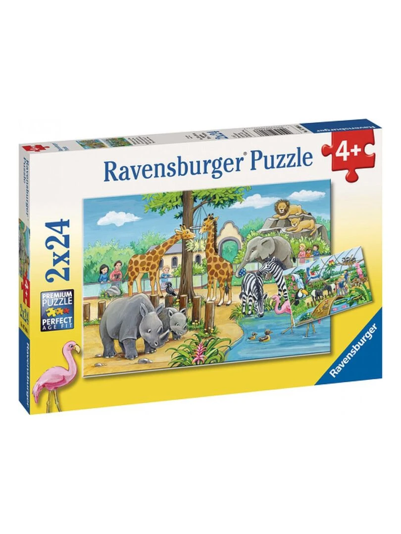 Puzzle 2 x 24 pièces : Bienvenue au zoo   N/A