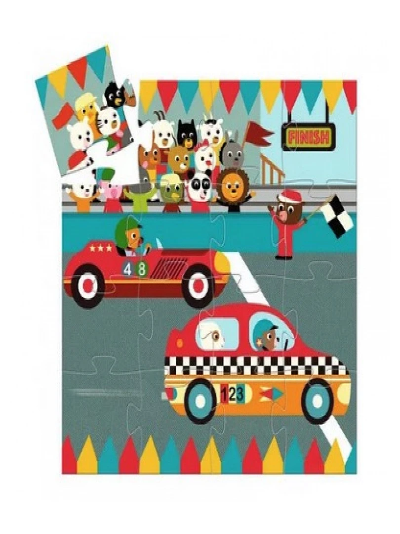 Puzzle Silhouette Le Bolide Seize Pcs   N/A