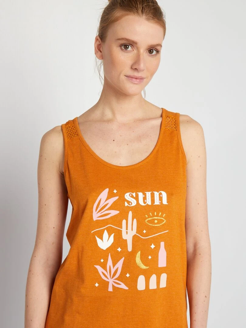 Ensemble de pyjama fantaisie 'Melissa brown'   Orange