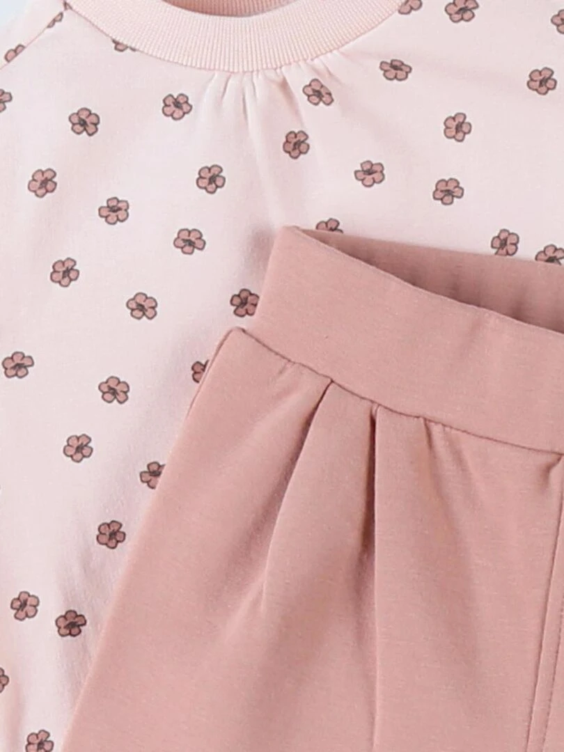 Set sweat + jogging  spéculoos/rose clair   Noukie's   Rose