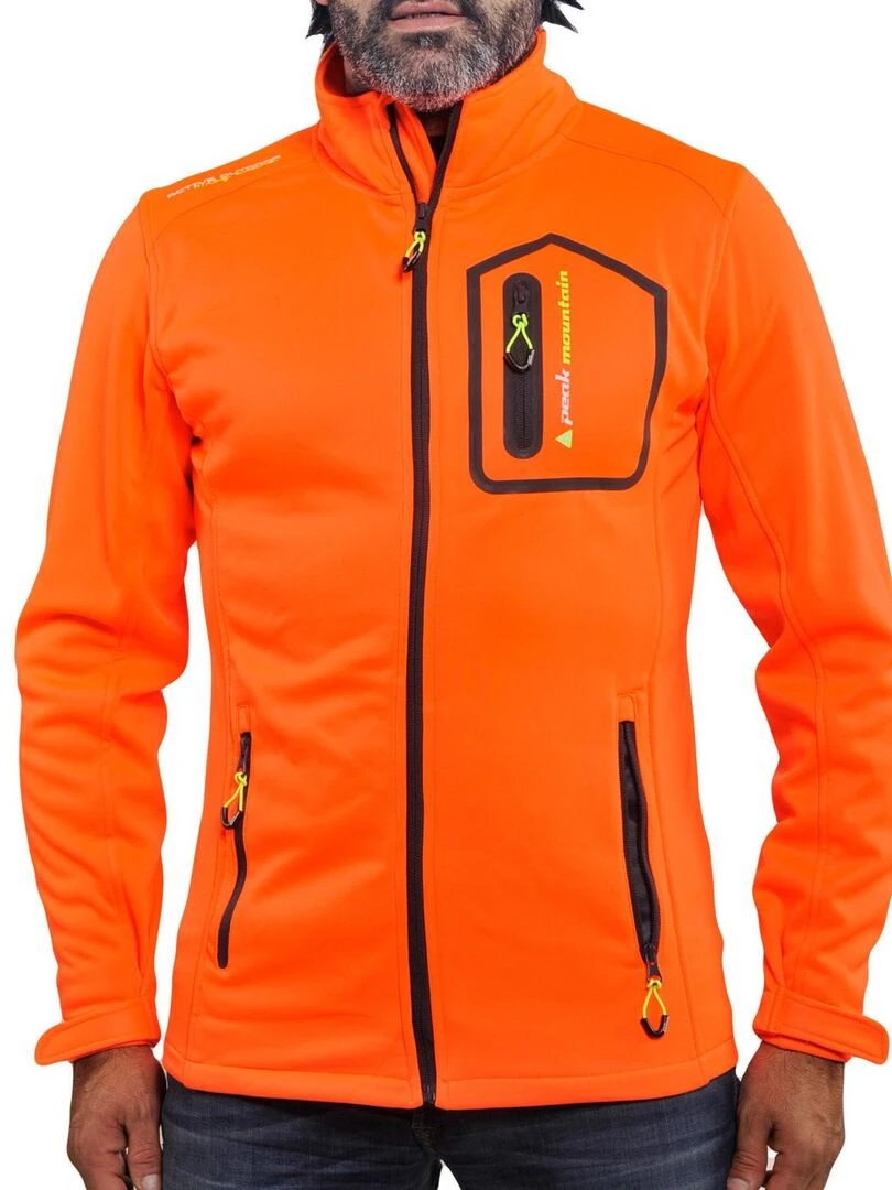Blouson polar shell homme CRISTOM PEAK MOUNTAIN Orange