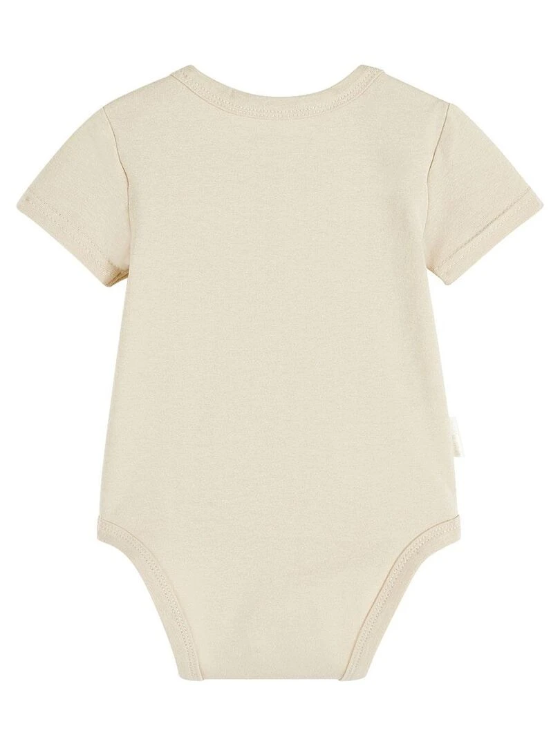 Lot de 2 bodies bébé manches courtes Zagora   Beige sable