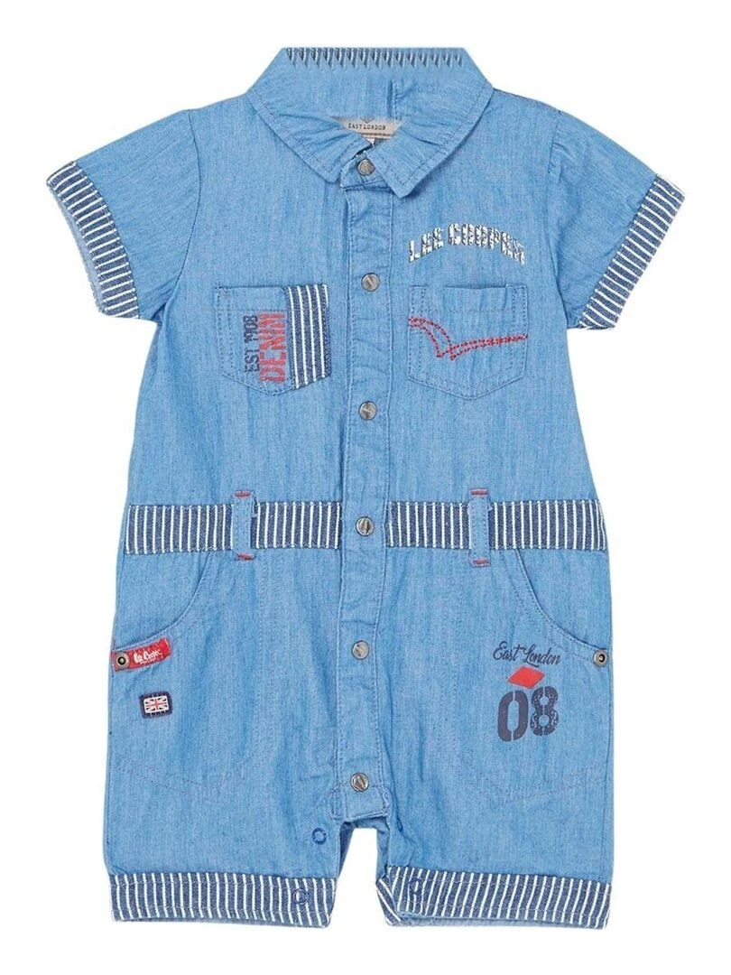 Lee Cooper Combinaison bébé garçon imprimé logo en coton Bleu