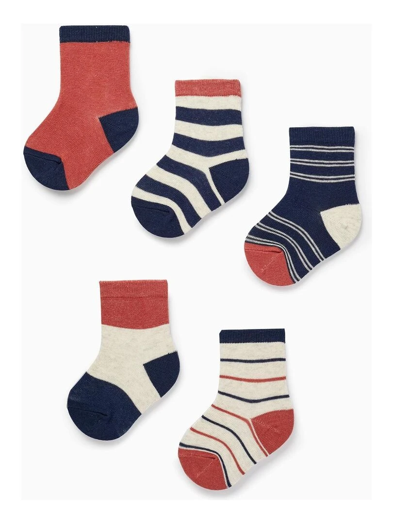 Pack 5 Paires de Chaussettes pour Bébé Garçon ATLANTIC COMPANY Multicolore