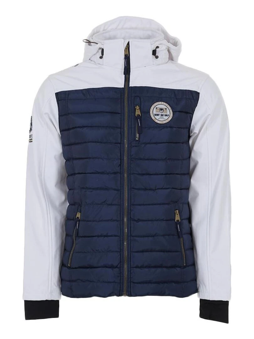 Blouson softshell homme CANDREI VENT DU CAP Noir Bleu marine Blanc