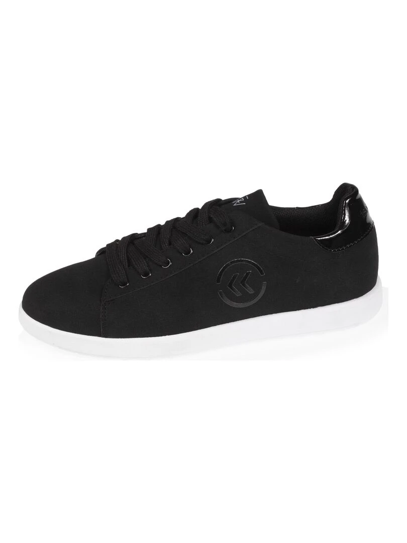 Baskets Confort Femme Effet Nubuck Noir Noir