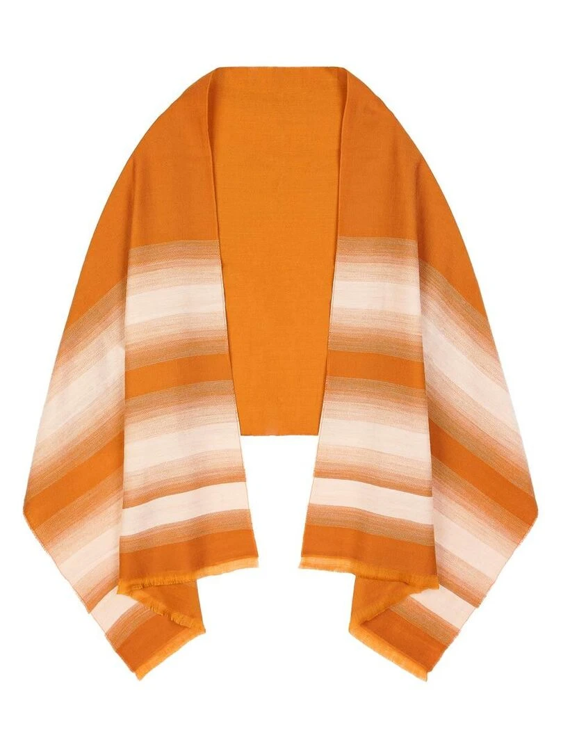 Châle Merinos Dassia Fabriqué en France Orange