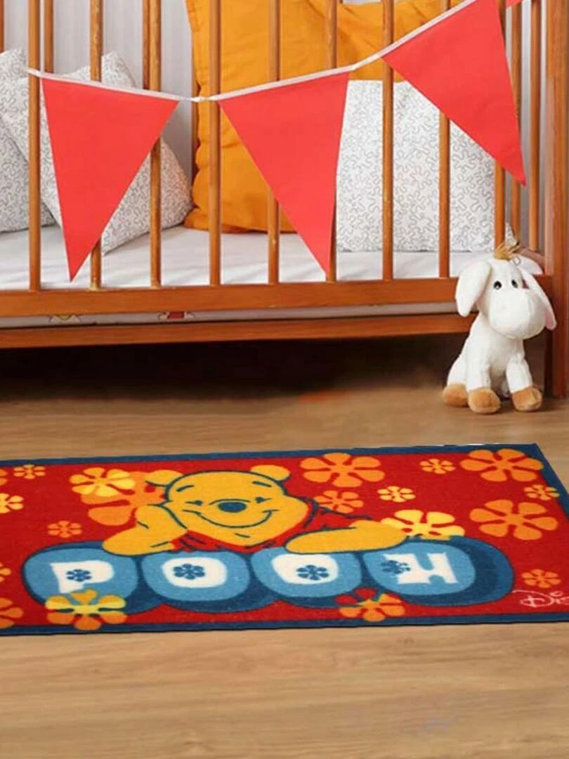 Tapis salon WINNIE L'OURSON THE POOH Rouge 50x80 Lavable 30°   Rouge