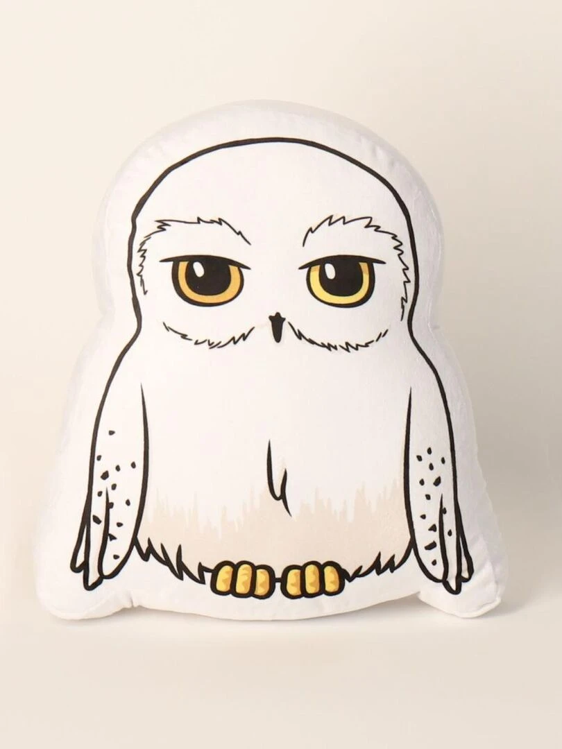 Coussin Forme 3D Harry Potter Hedwige   100% Polyester   Blanc