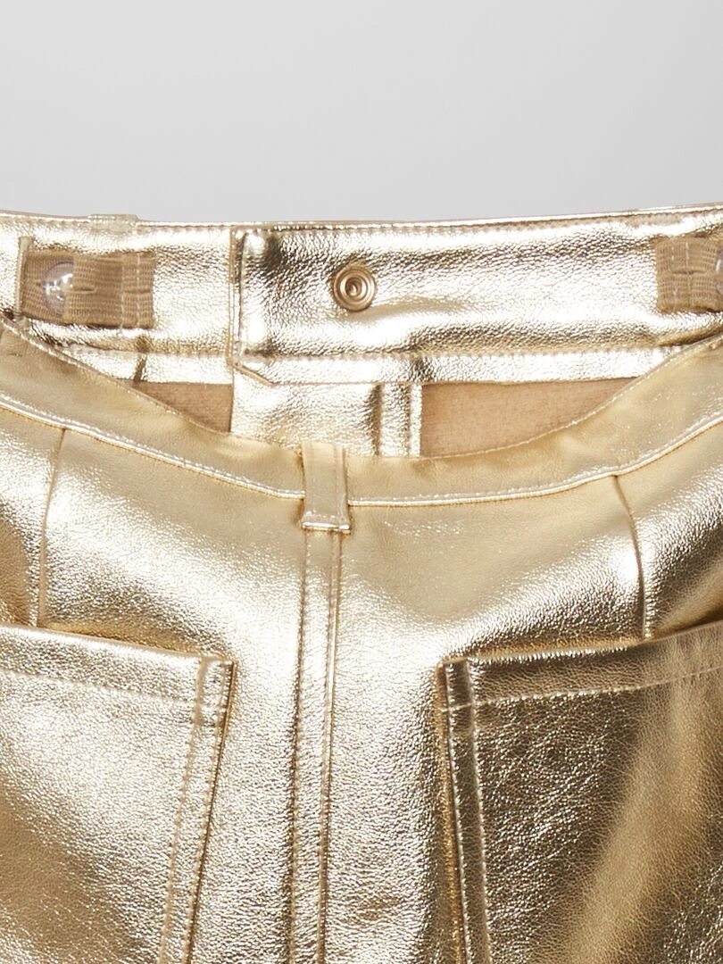 Jupe en simili   doré