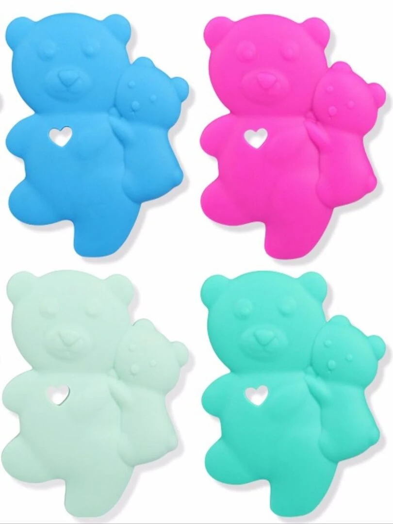 Jouet de Dentition Non Toxique Ourson   Rose