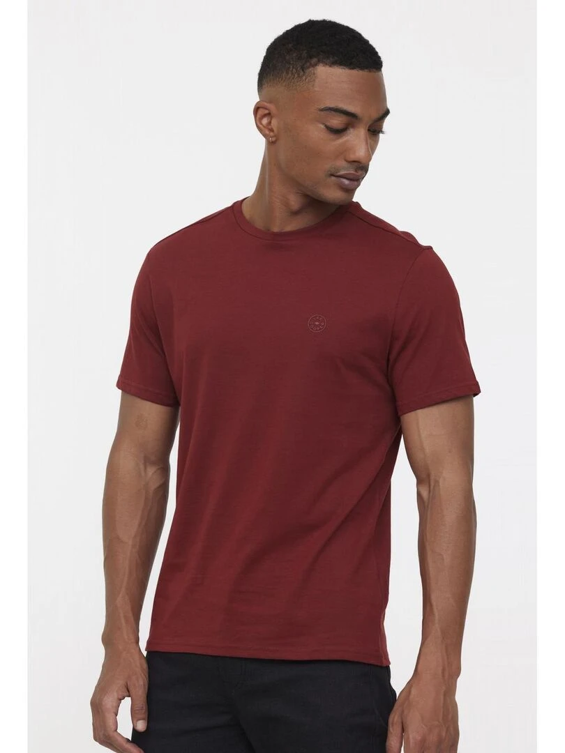 Lee Cooper   T Shirt manches courtes coton regular AREO   Bleu