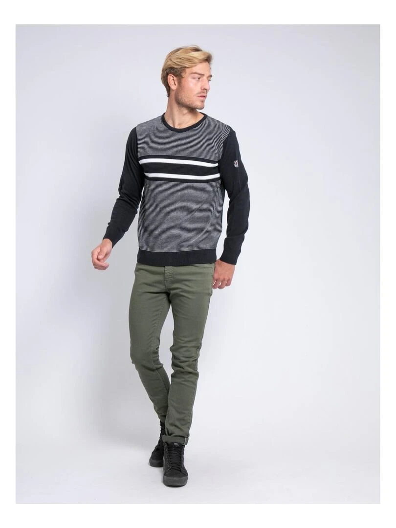 Pull col rond pur coton APAWA   Bleu marine