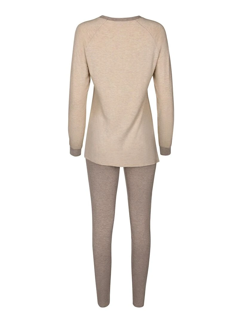 Pyjama leggings tunique Kelly   Beige
