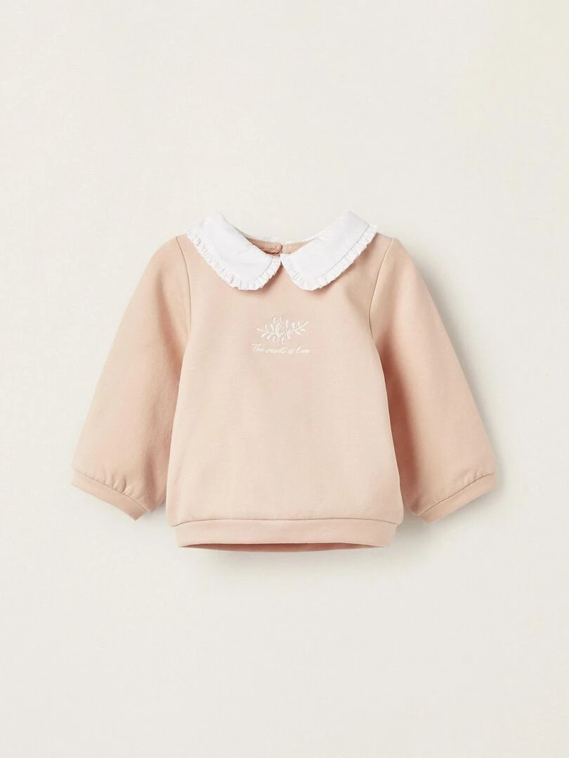 Sweat pour Nouveau Né 'The Secret of Love' ATLANTIC COMPANY Rose clair