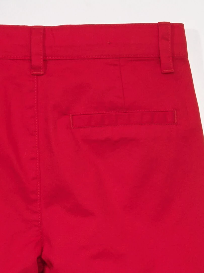 Pantalon chino uni   rouge