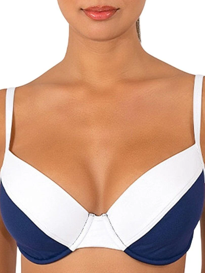 Haut de maillot avec armatures Marine Bleu