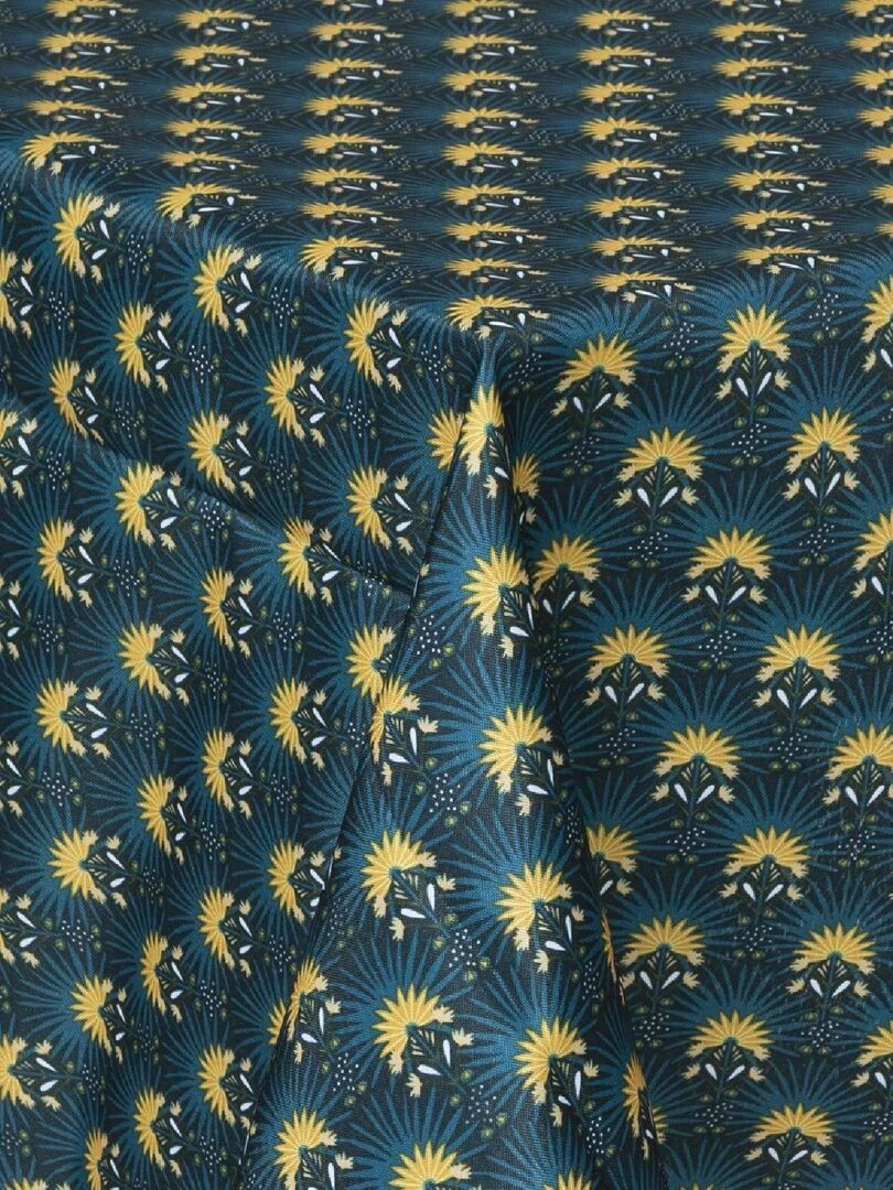 Nappe anti tâche imprimée palmiers Multicolore