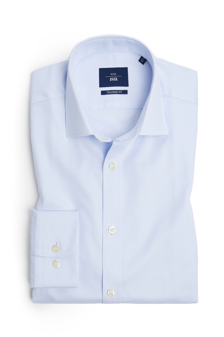 Tailored Fit Light Blue Stretch Shirt   Buy Online at Moss