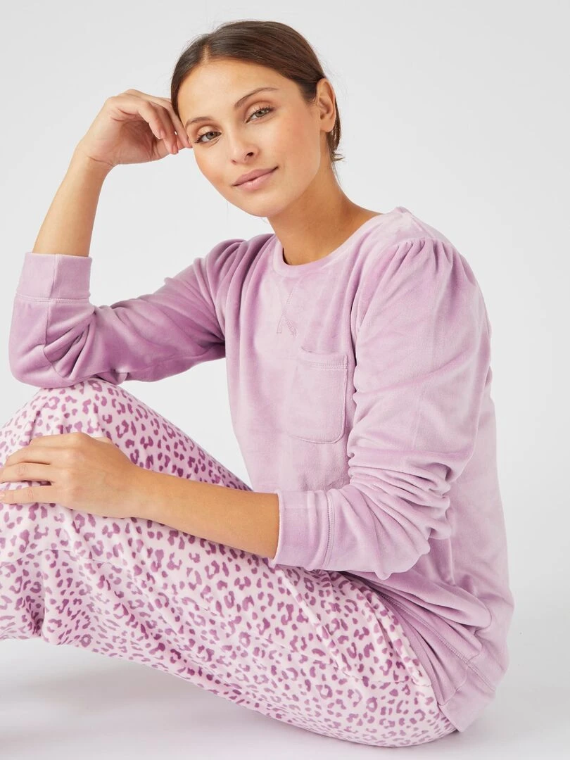 Pyjama velours Thermolactyl Damart Violet