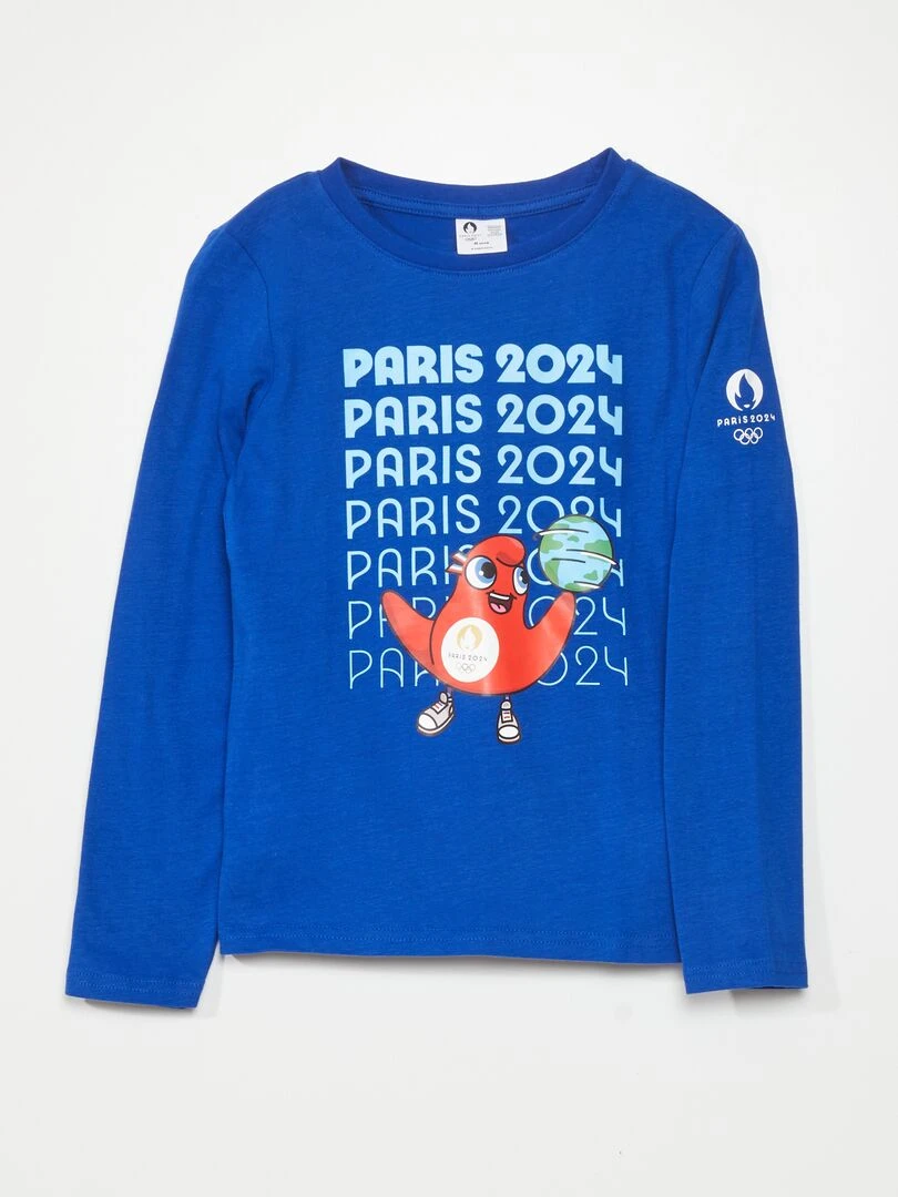 T shirt manches longues Paris 2024 Bleu
