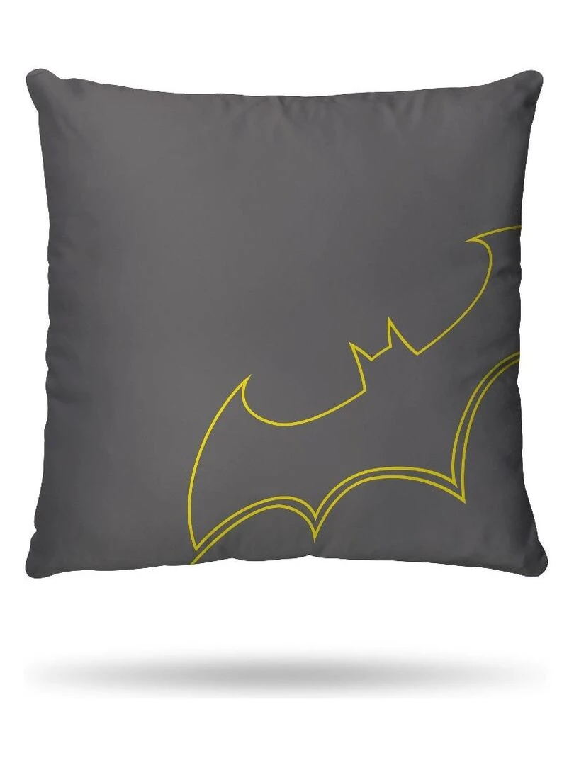 Housse de couette Batman DC Comics 140x200 cm et taie d'oreiller   100% Coton   Gris