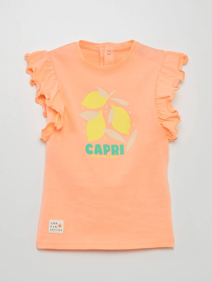 Robe à volants   Grafik Edition   Orange
