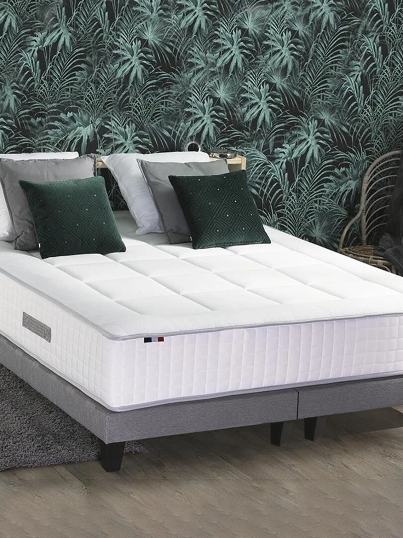 Matelas Ressorts 7 zones PALACIO H30 Fabriqué en France Blanc