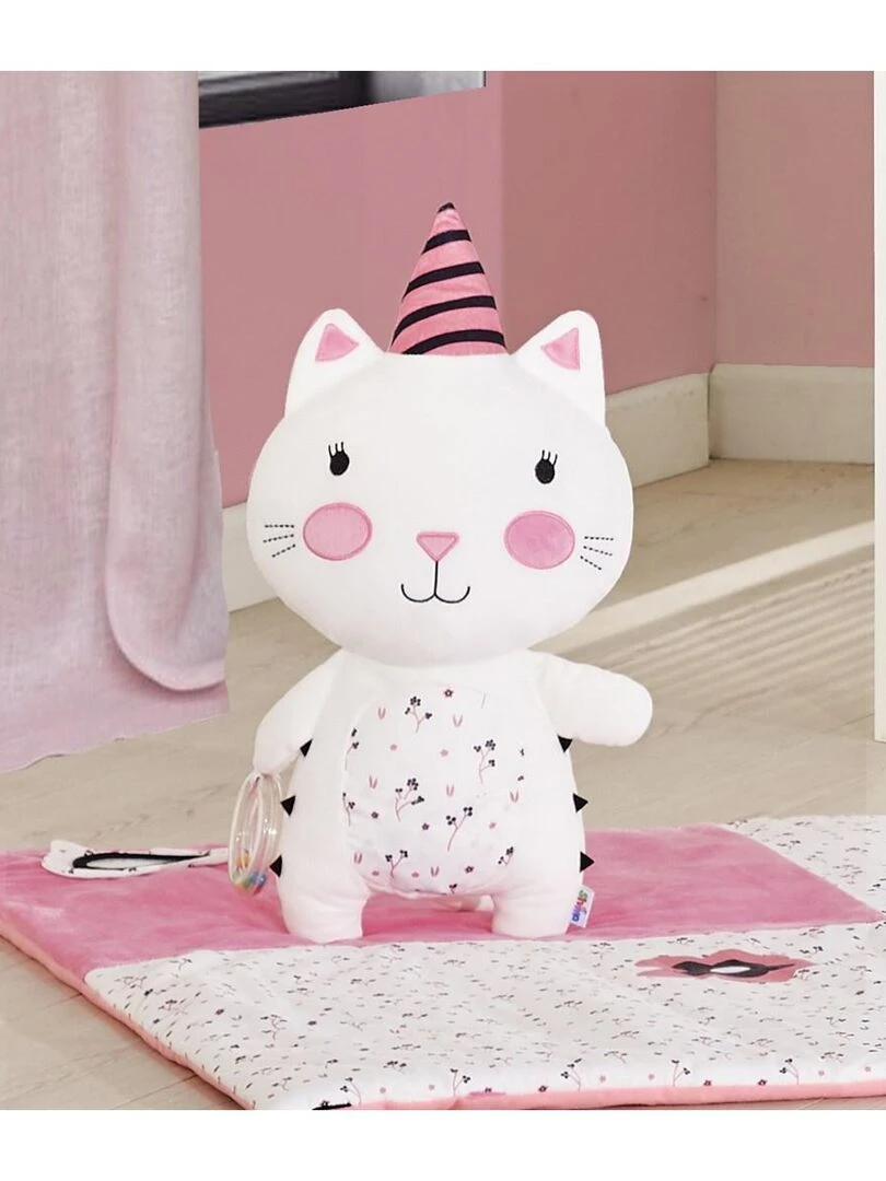 Peluche multi activités en polyester blanc   BABYPRICE   Blanc