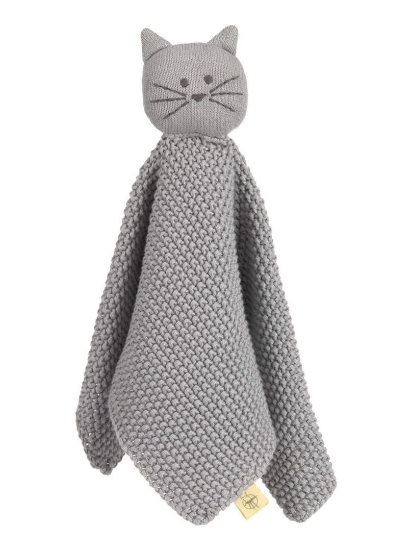 Doudou en coton Chat Gris