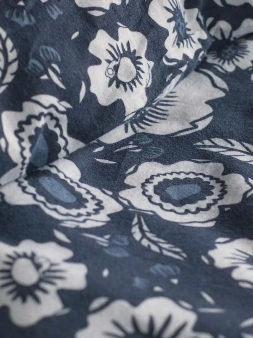 Housse de couette flanelle Today 2.16 + taie(s) 100% coton Bleu