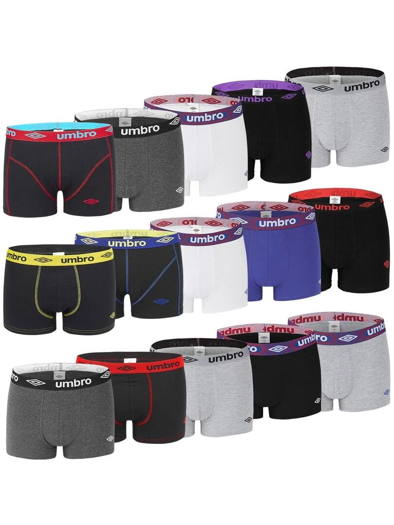 Pack Surprise de 6 Boxers coton homme Umbro   Bleu