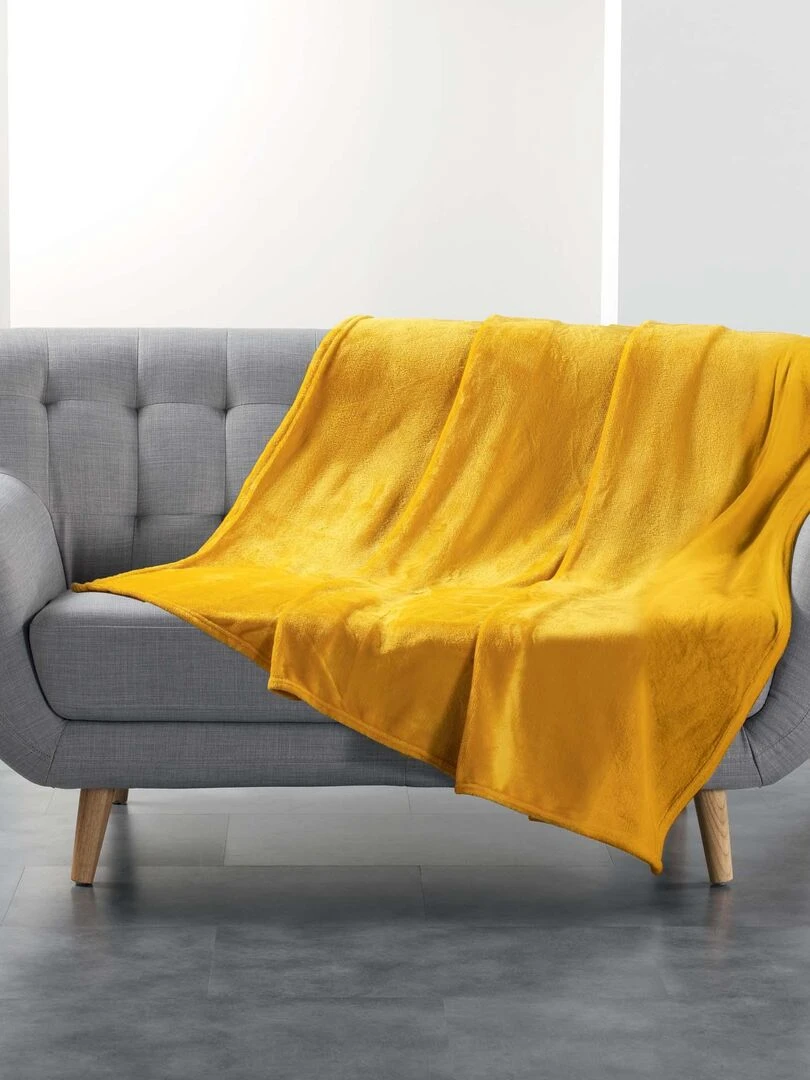 Plaid Flanelle Collection Flanoux Jaune