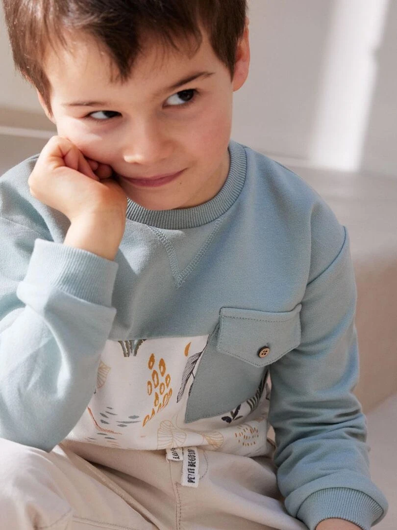 Sweat shirt enfant Atsou   Bleu