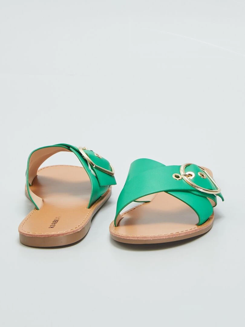 Sandales à détails boucle   Vert
