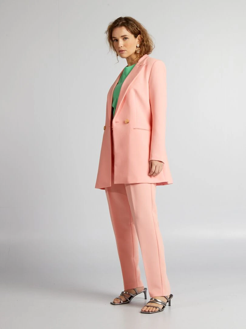 Veste longue de tailleur Rose