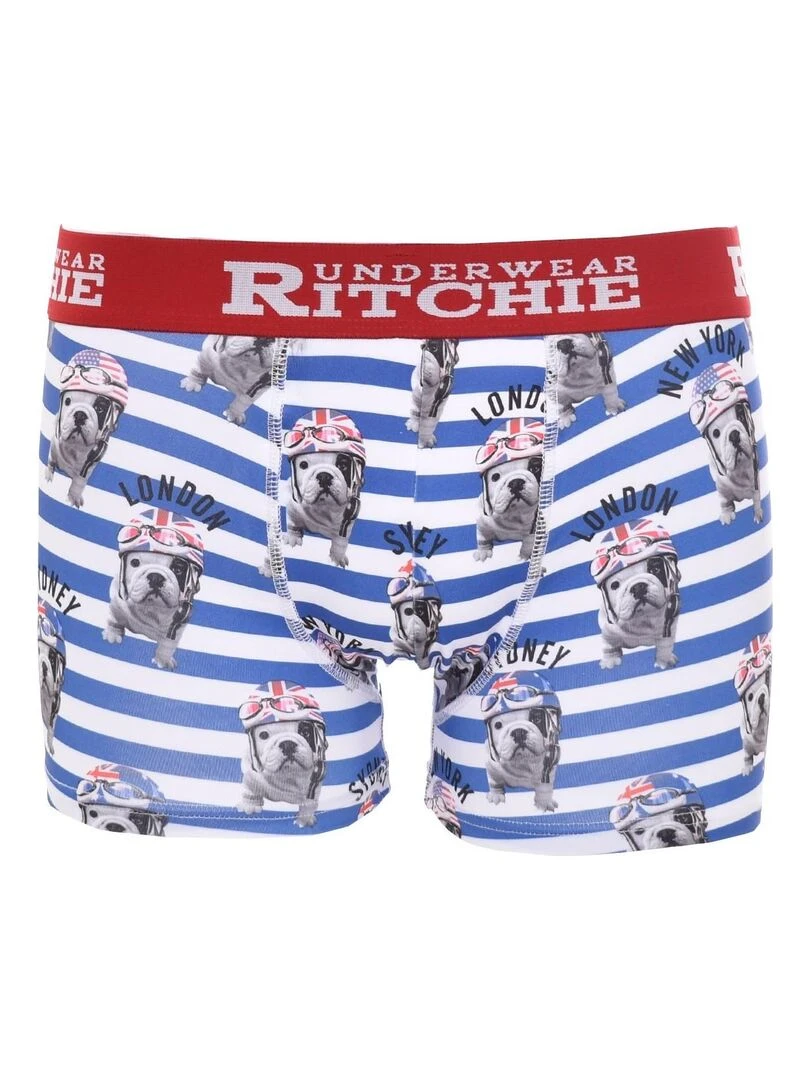 Boxer motifs ROUMATOL J Bleu roi