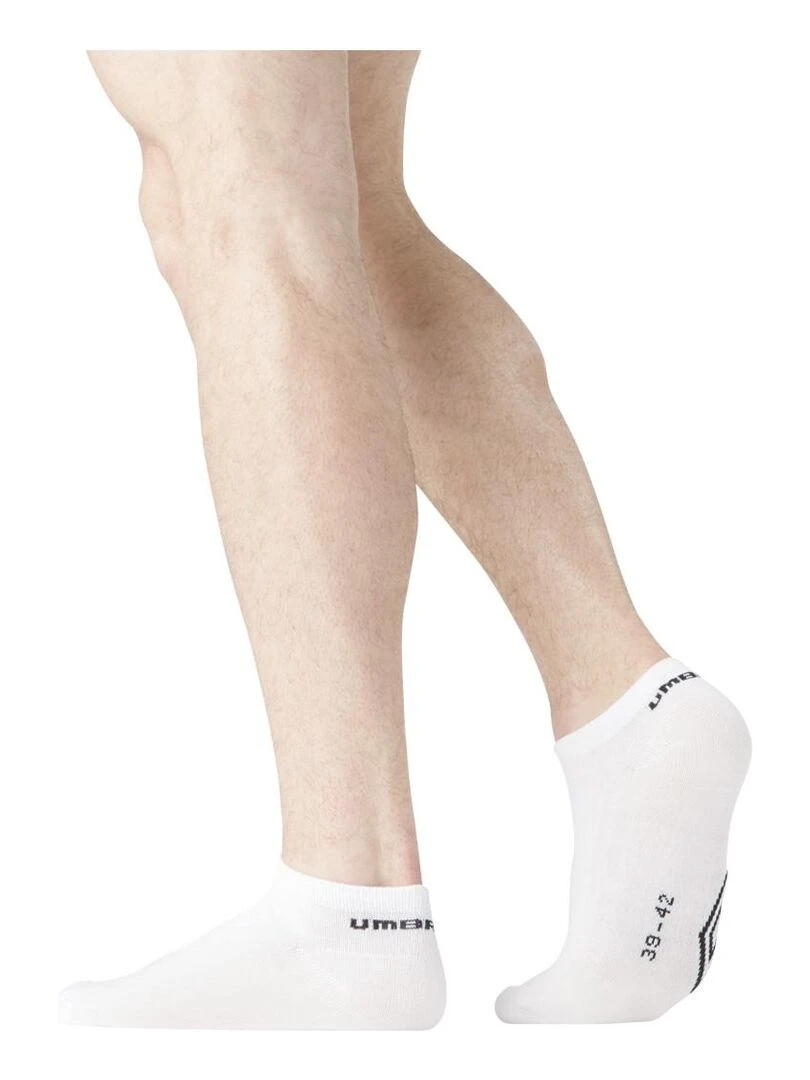 Lot de 5 Paires de Chaussettes Socquettes Homme Umbro   Blanc