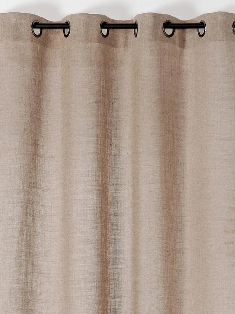 Rideau tamisant et naturel en 100% lin   Beige