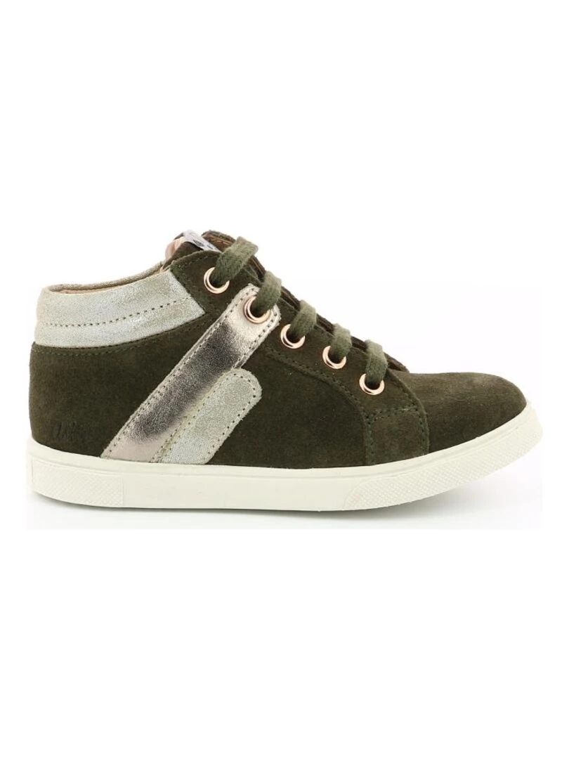 Sneakers hautes Cuir Yo Kaki