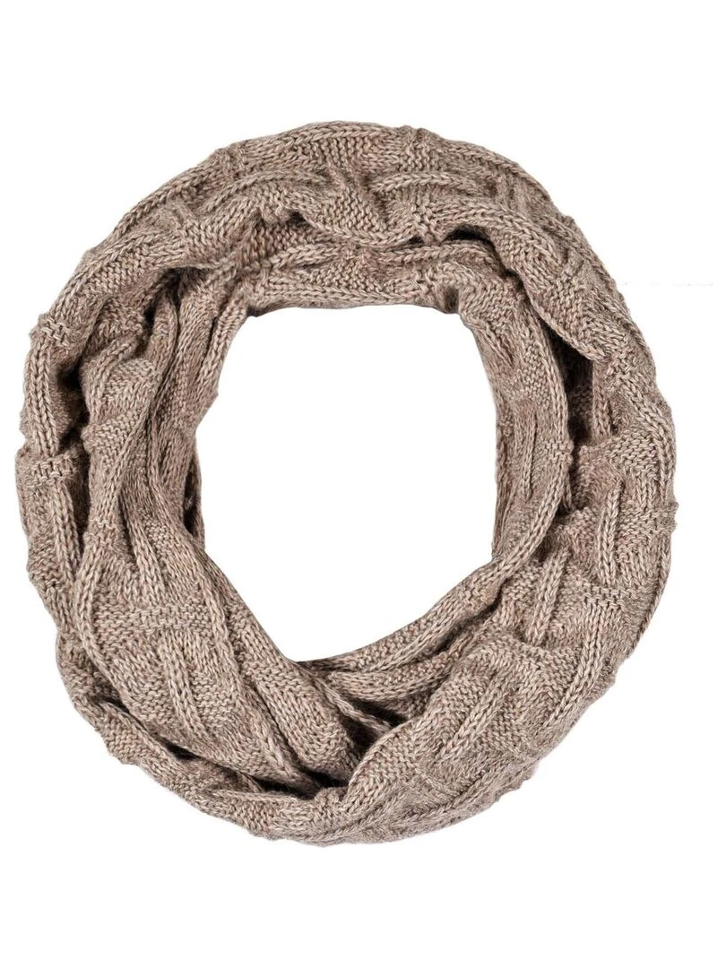 Ensemble Snood Bonnet Nora   Made in UE   Marron clair