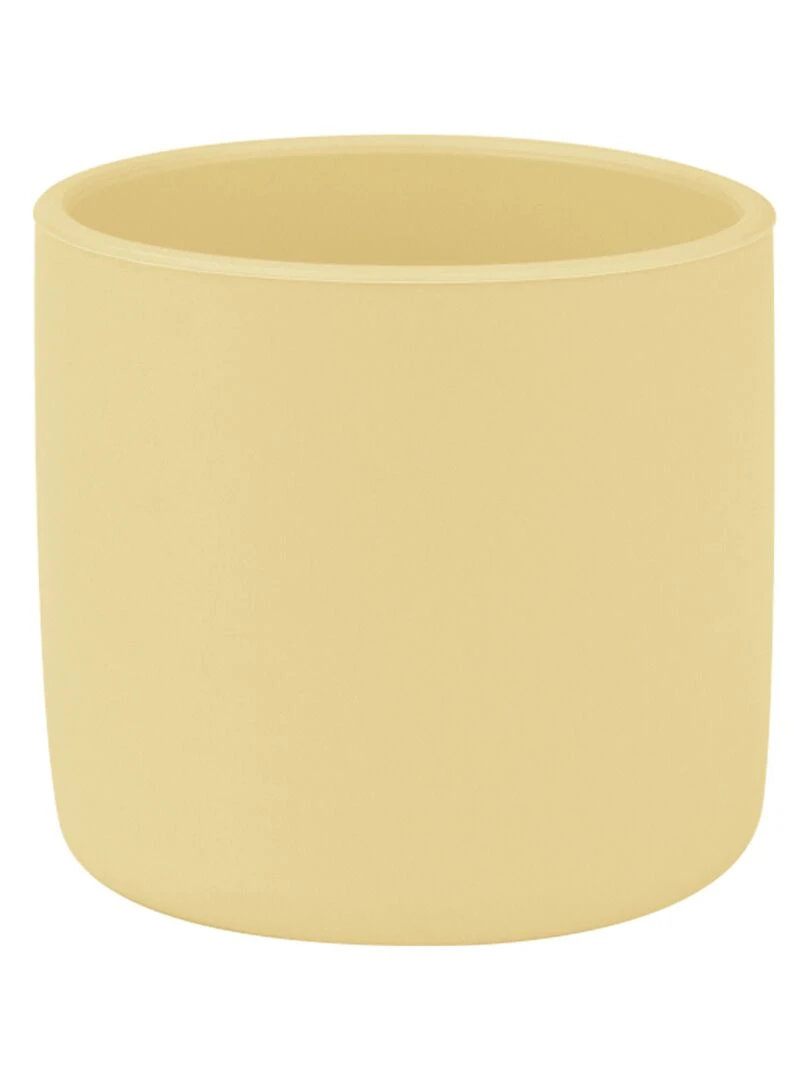 Gobelet bébé verre en silicone Jaune