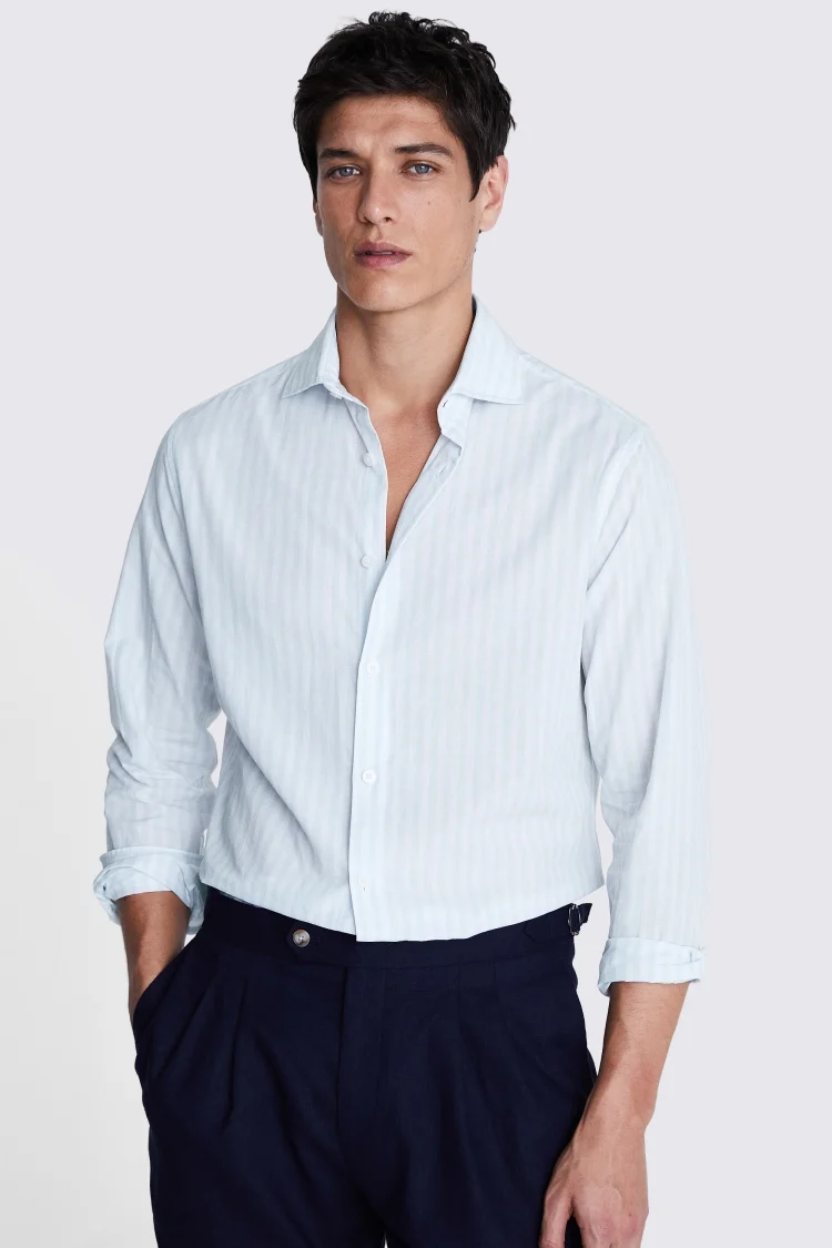 Sky Short Sleeve Washed Oxford Shirt   Buy Online at Moss