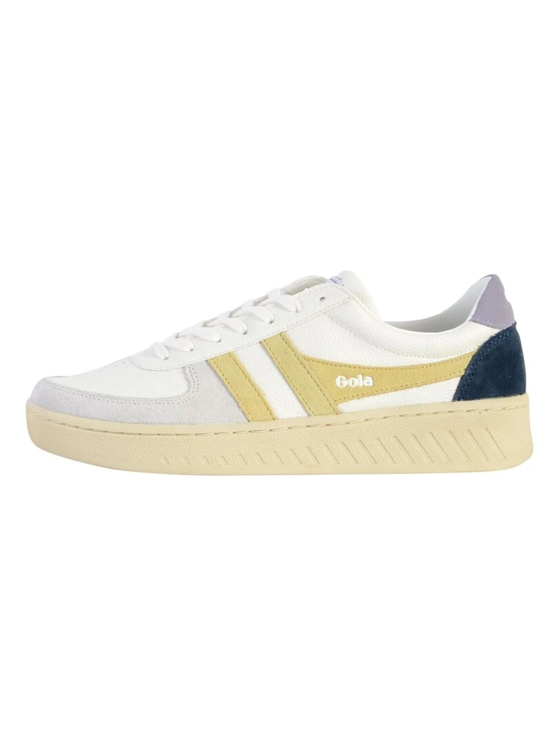 Basket Cuir Gola Grandslam Trident Blanc