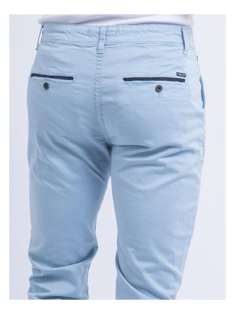 Pantalon chino coupe ajustée CARLTARO   Bleu ciel