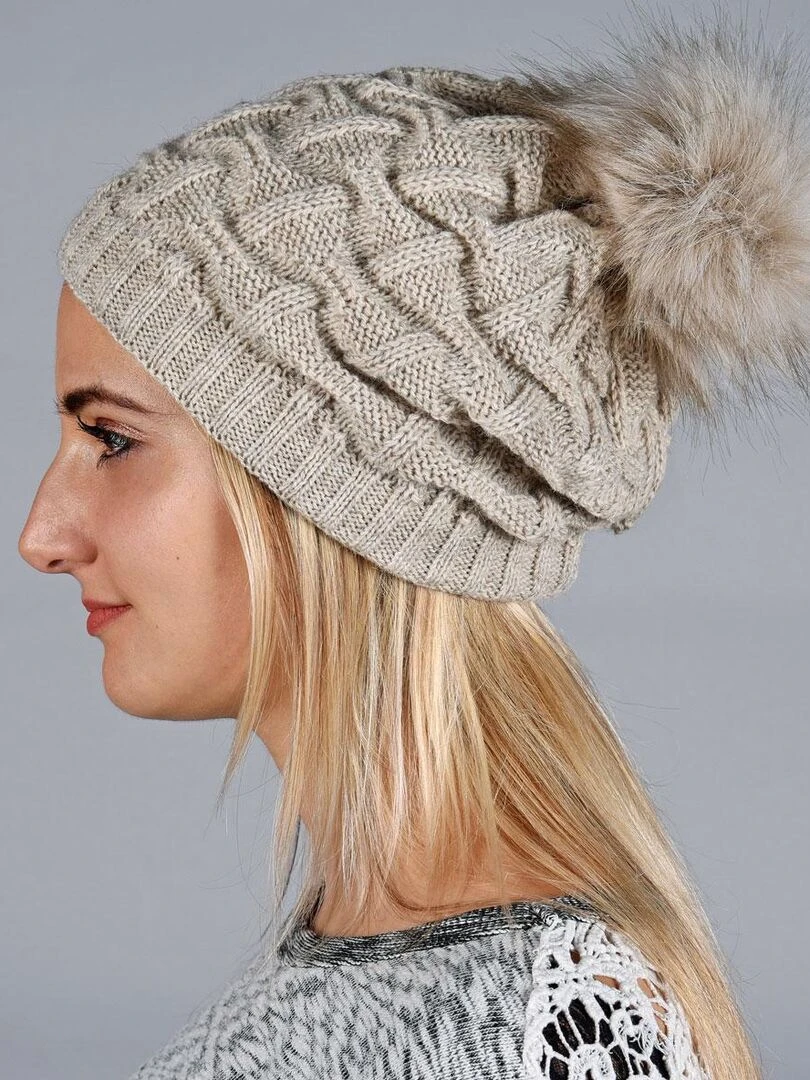 Bonnet Nora Made in UE Beige