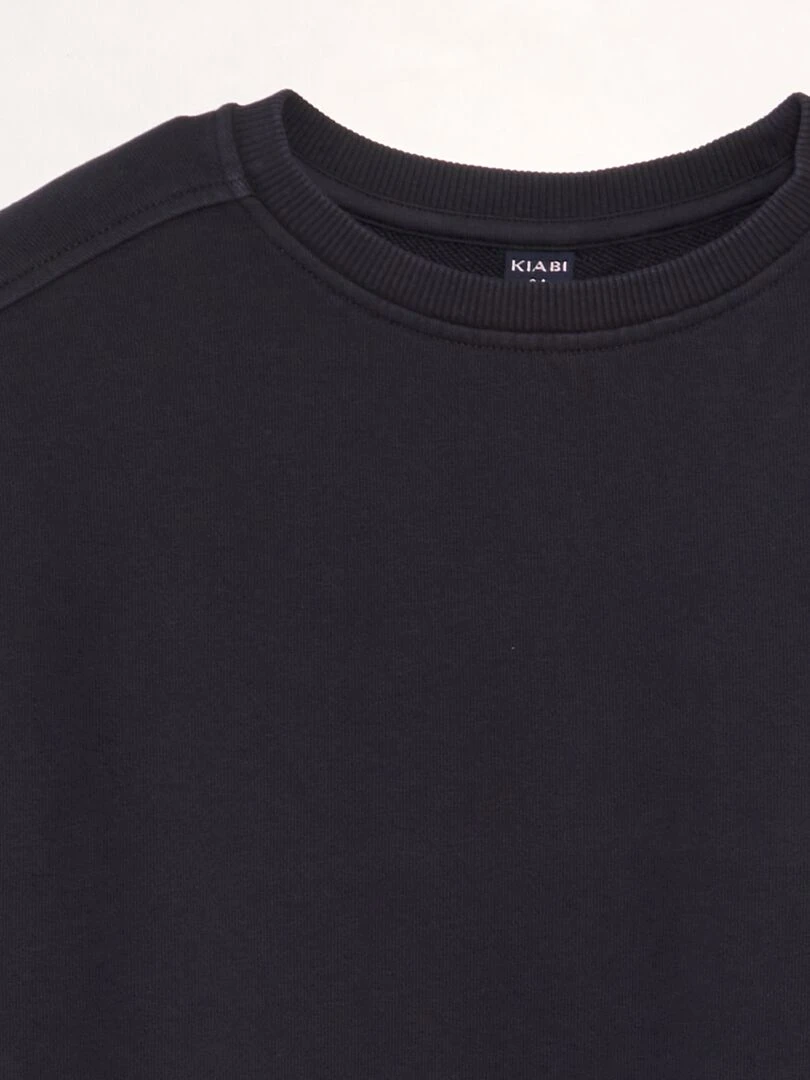 Sweat en molleton avec poche kangouru   Noir