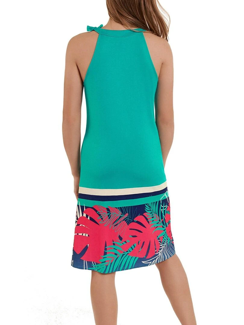 Robe estivale sans manches Tahiti Vert